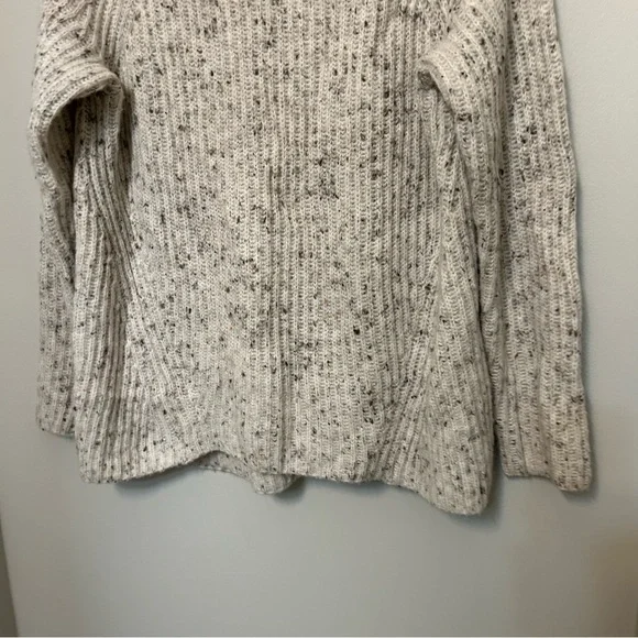 Madewell Northfield Mockneck Sweater S Neutral Boxy Rib Knit Wool Blend EUC - Picture 5 of 11